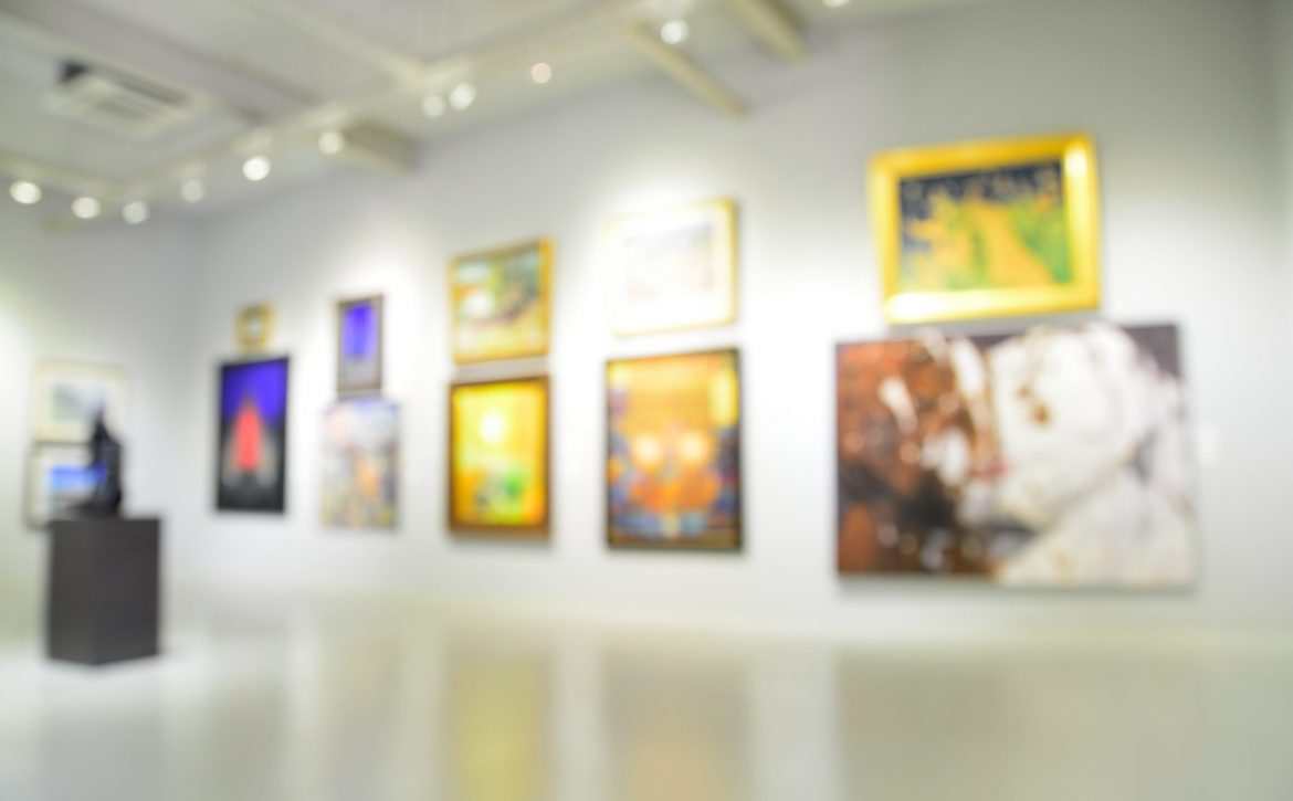 Blur or Defocus image of the lobby of a modern art center